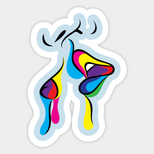 Contemporary Kiss Sticker